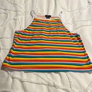 Rainbow Halter Too Crop Top